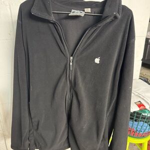 Apple employee only black fleece jacket L